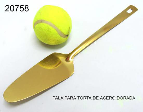 Imagen de PALA PARA TORTA DE ACERO DORADA 10.24